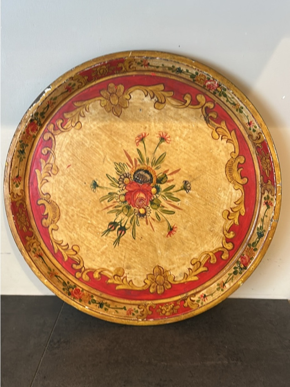 Vintage Floral Decorative Tray